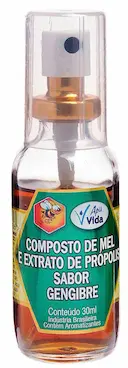 Spray para Garganta Extrato de Própolis Apis Vida Sabor Gengibre 30ml