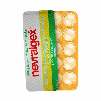 Nevralgex Dipirona Monoidratada 300mg + Cafeína 50 mg + Citrato de Orfenadrina 35 mg 10 comprimidos