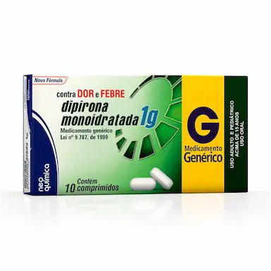 Dipirona Monoidratada 1g 10 comprimidos Neo Química Genérico