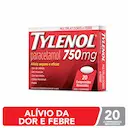 Tylenol Paracetamol 750mg 20 comprimidos