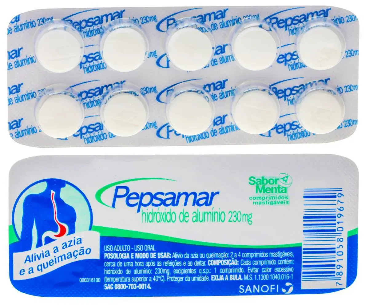 Pepsamar Sabor Menta 10 comprimidos mastigáveis