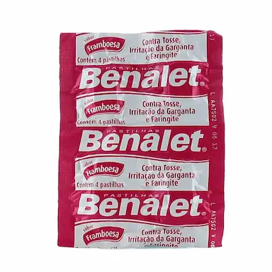Pastilha Benalet Sabor Framboesa 4 unidades