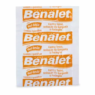 Pastilha Benalet Sabor Mel e Limão 4 unidades