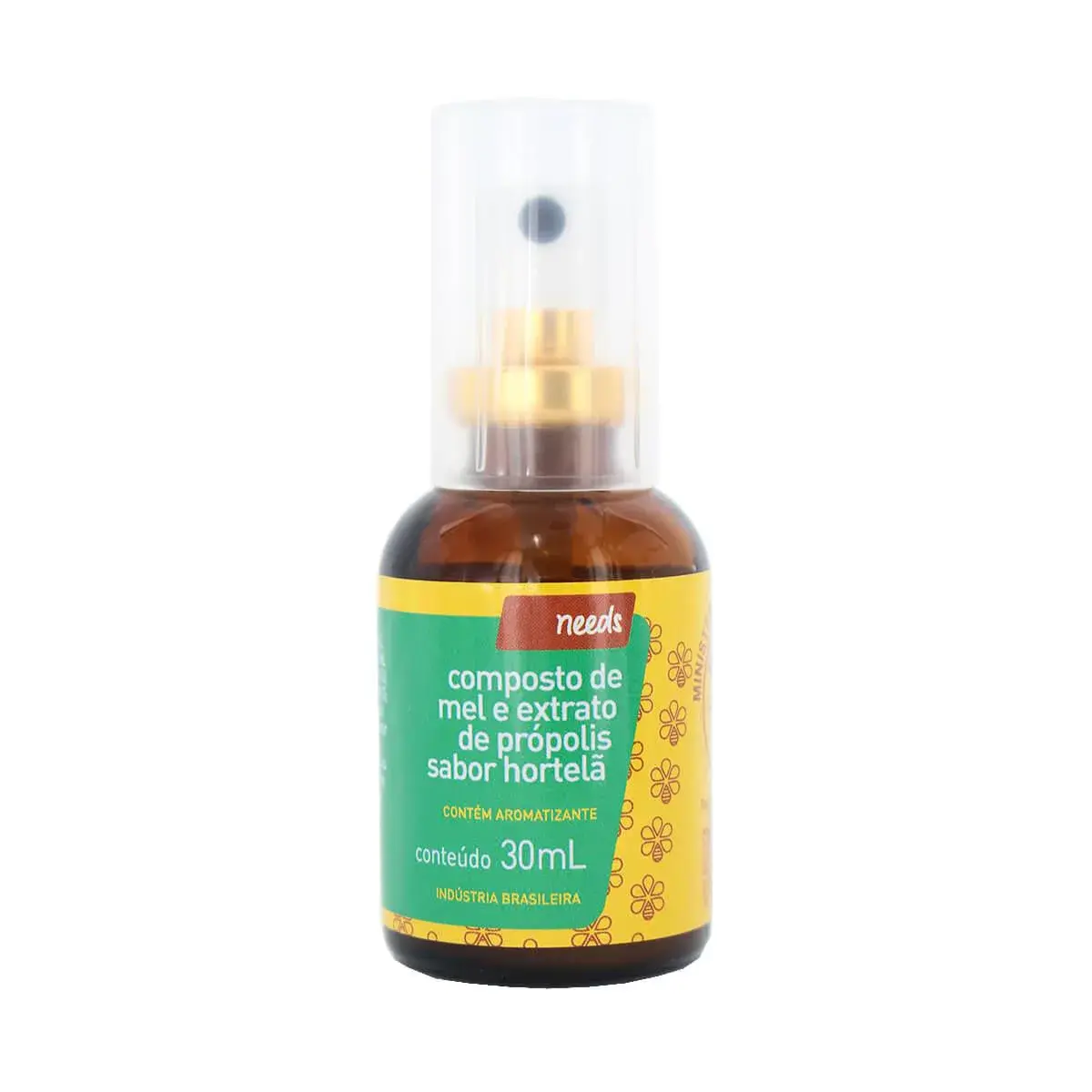 Spray para Garganta Composto de Mel e Extrato de Própolis Needs Sabor Hortelã 30ml