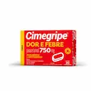 Cimegripe Dor e Febre Paracetamol 750mg 20 comprimidos