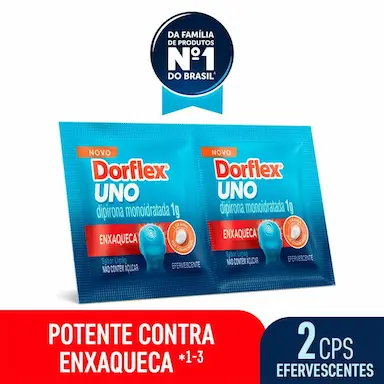 Dorflex Uno Dipirona Monoidratada 1g 2 comprimidos