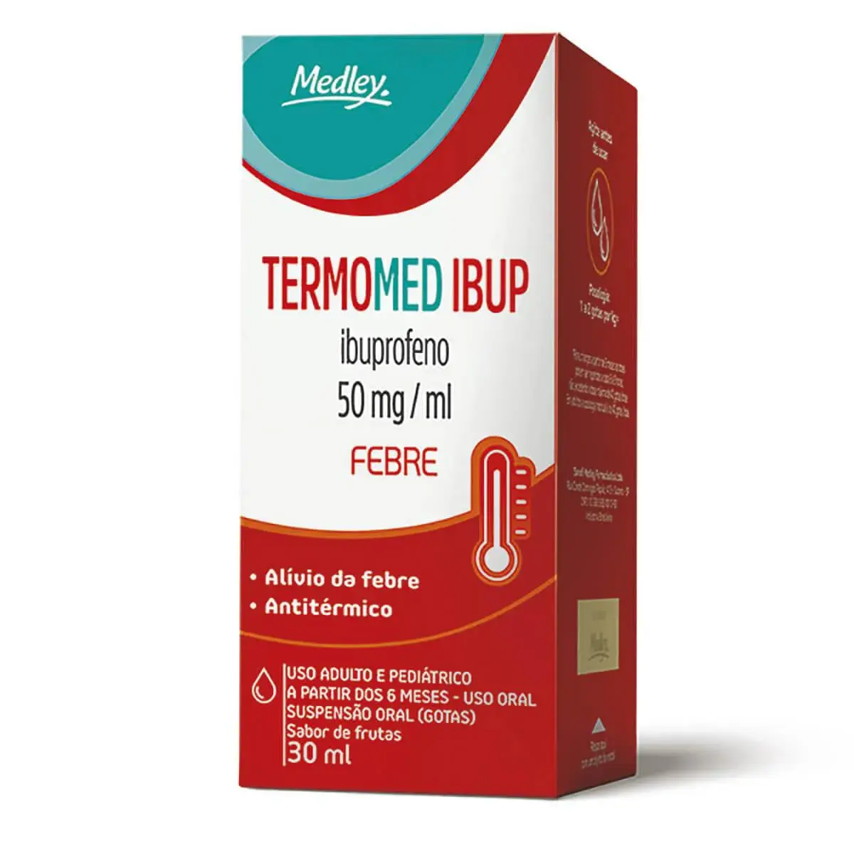 Termomed Ibuprofeno 50mg/ml Suspensão Oral Sabor Frutas 20ml