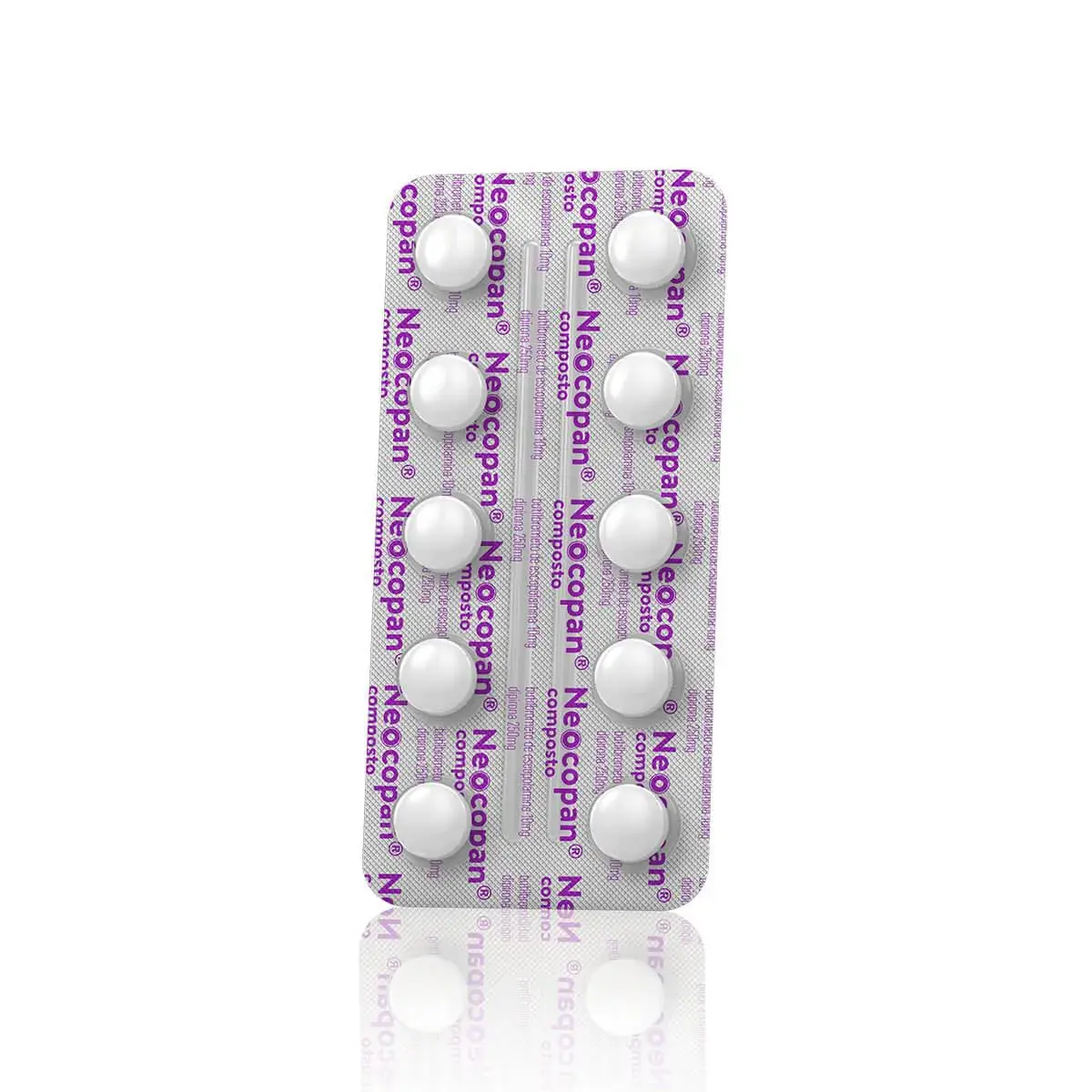 Neocopan Composto Brometo de N Butil Escopolamina 10mg + Dipirona Sódica 250mg 10 comprimidos