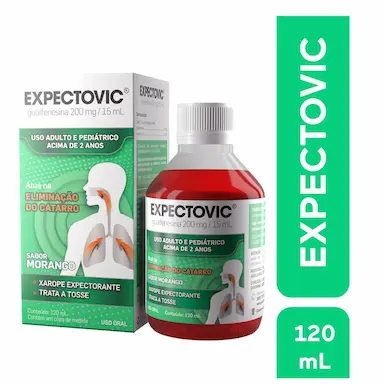 Expectovic Guaifenesina 200mg/15ml Sabor Morango Xarope 120ml