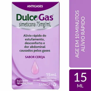 DulcoGas Simeticona 75mg/ml Sabor Cereja Gotas 15ml