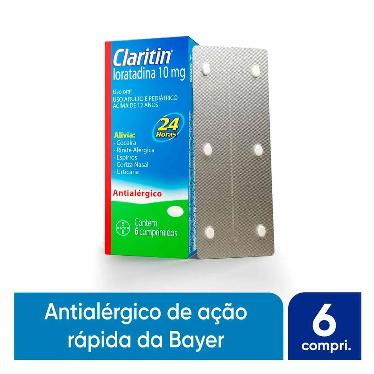 Claritin Loratadina 10mg 6 comprimidos
