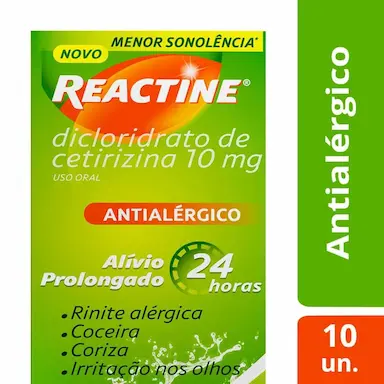 Reactine 10mg 10 cápsulas