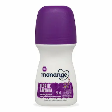 Desodorante Antitranspirante Monange Flor Lavanda Feminino Roll-on 50ml