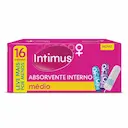 Absorvente Interno Intimus Médio 16 unidades