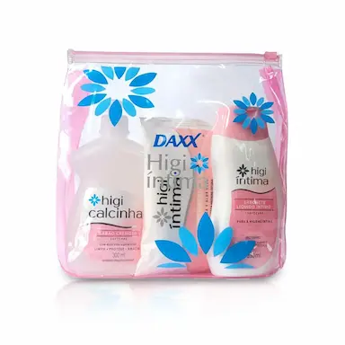 Kit Daxx Higi Íntima Sabão Cremoso para Calcinhas 300ml + Lenço Umedecido Íntimo + Sabonete Íntimo 250ml