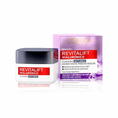Creme Facial Anti-Idade L'Oréal Paris Revitalift Hialurônico Noturno 49g