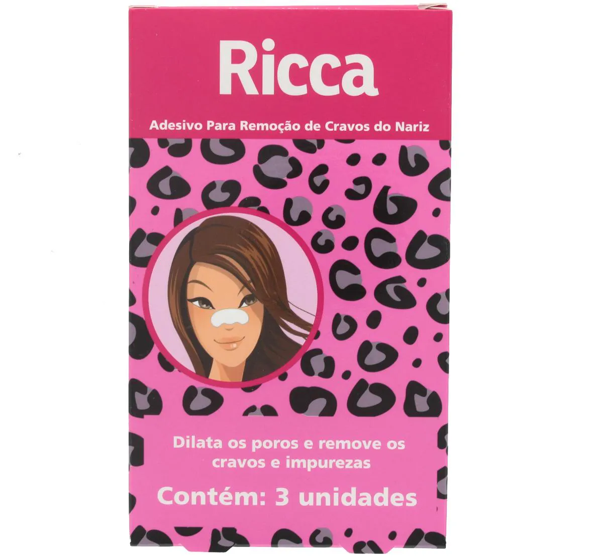 Adesivo para Remoção de Cravos do Nariz Ricca com 3 unidades