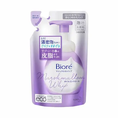 Sabonete Facial Bioré Marshmallow Whip Oil Control Refil com 130ml