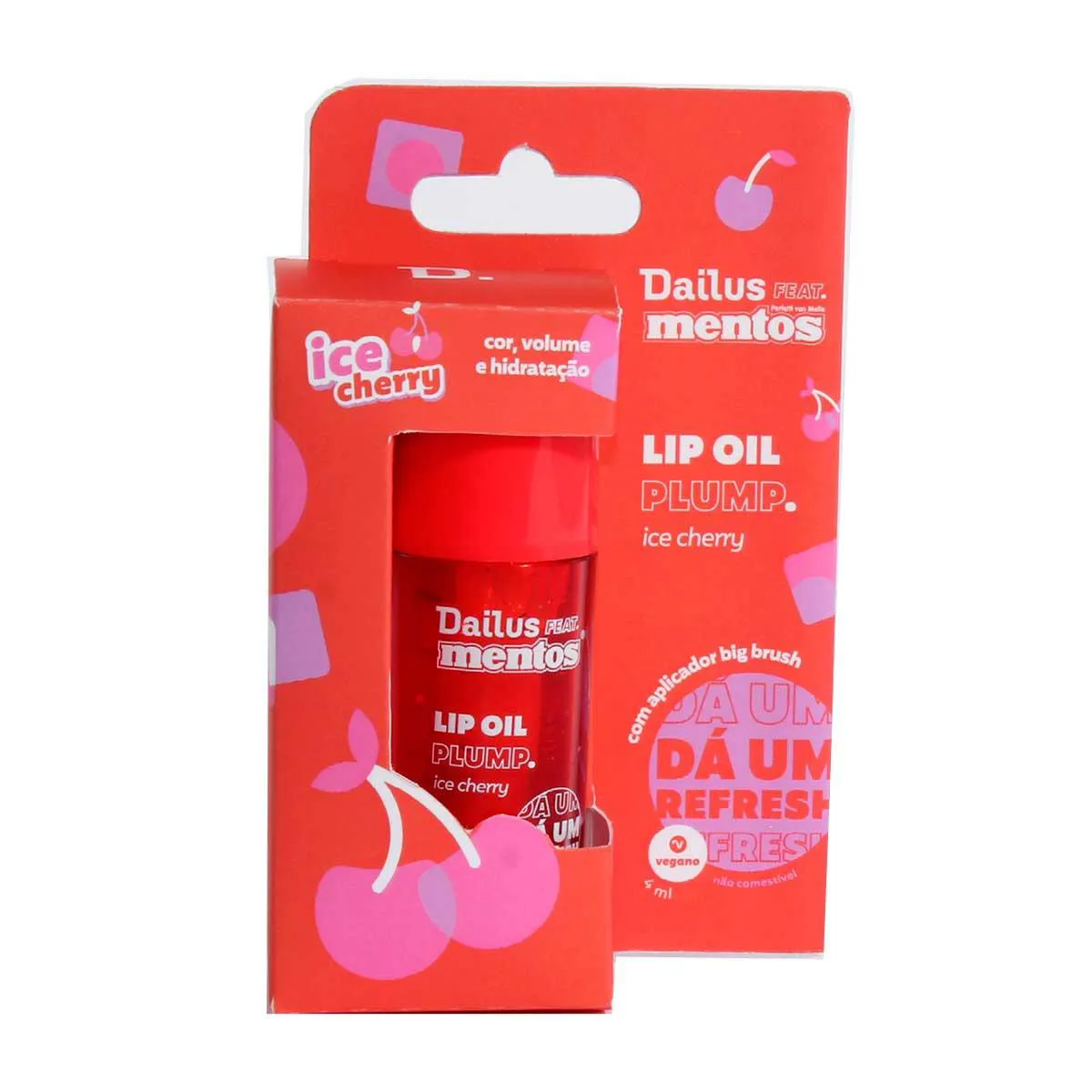 Gloss Labial Lip Oil Plump Ice Dailus feat. Mentos 4ml - Cherry