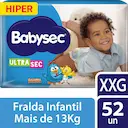 Fralda Babysec Ultrasec Hiper Galinha Pintadinha XXG - 52 Unidades