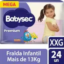 Fralda Babysec Premium Mega Galinha Pintadinha XXG - 24 Unidades