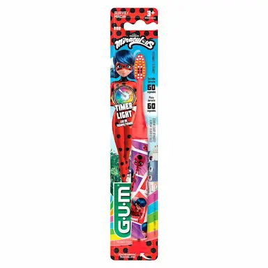 Escova de Dente Infantil GUM Miraculous Timer Light Macia