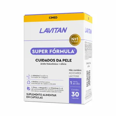 Suplemento Alimentar Lavitan Super Fórmula Cuidados da Pele 30 cápsulas