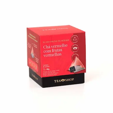 Tea Shop Pu Erh Frutas do Bosque Chá Misto Vermelho 10 sachês