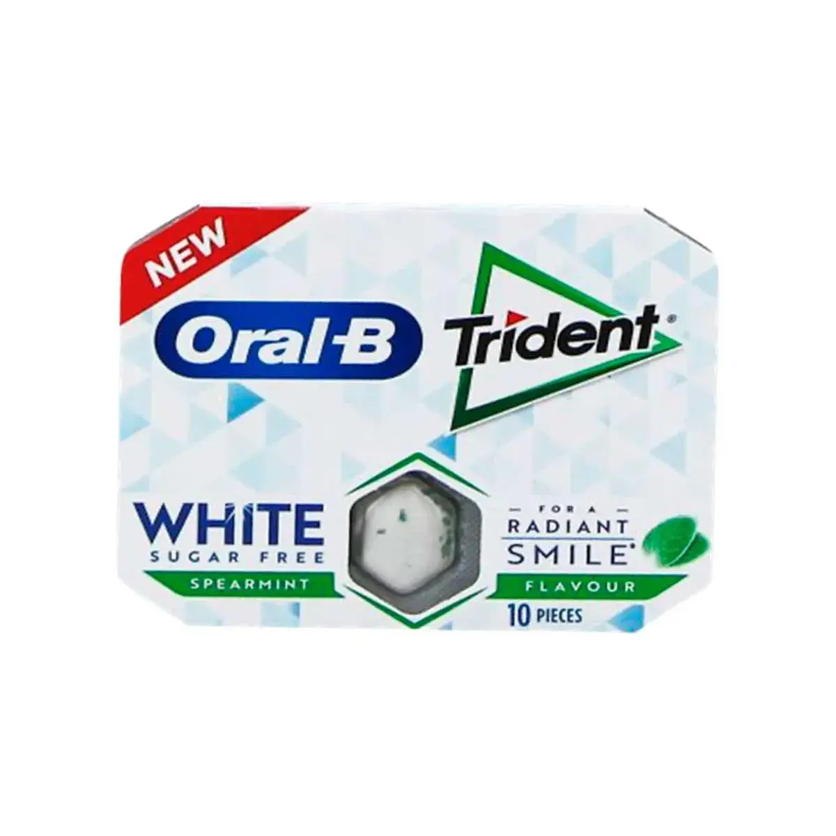 Goma de Mascar Trident Oral B Hortelã Sem Açúcar 10 unidades