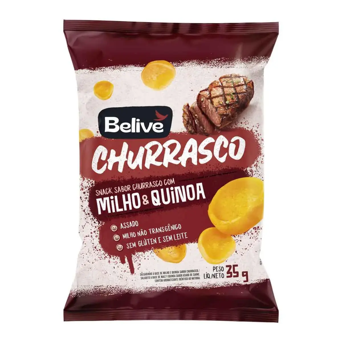 Salgadinho Vegano Believe Churrasco 25g