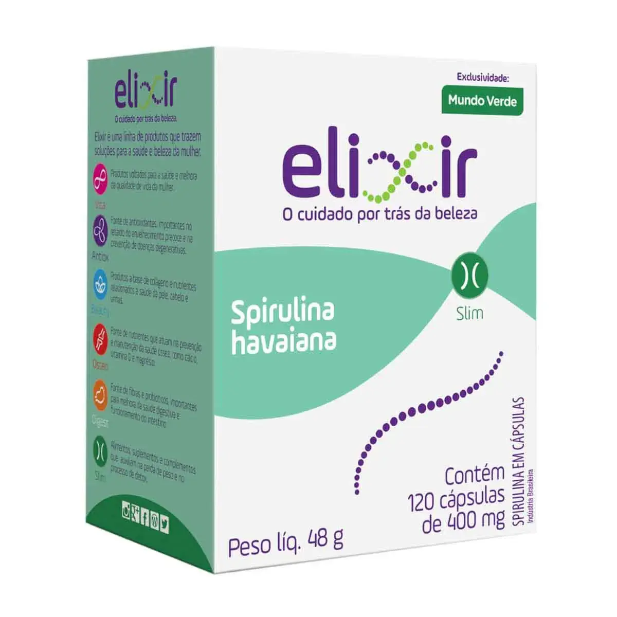 Spirulina Havaiana Elixir 120 cápsulas