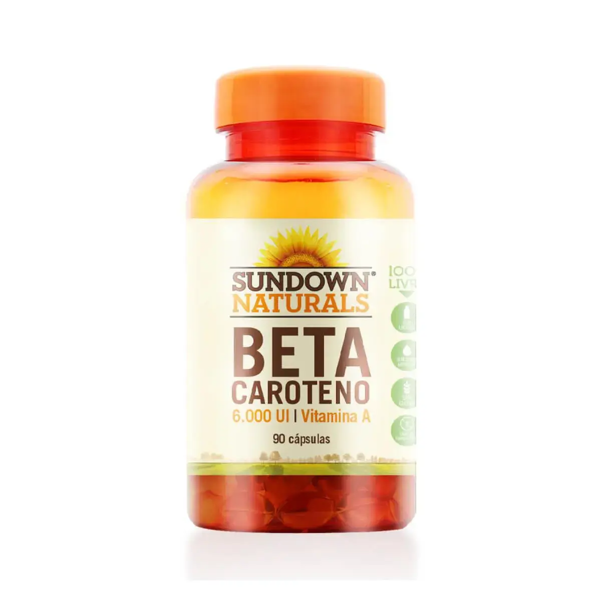 Beta Caroteno Sundown Naturals 6000UI 90 Cápsulas
