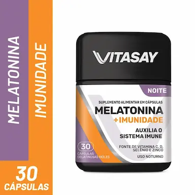 Suplemento Alimentar Vitasay Melatonina + Imunidade 30 cápsulas
