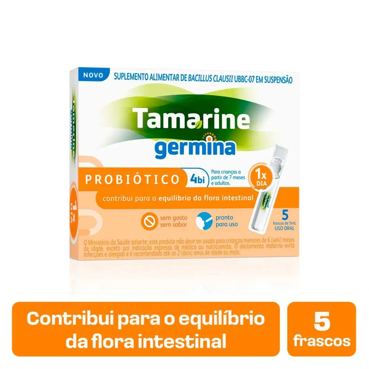 Probiótico Tamarine Germina 5 frascos de 5ml cada