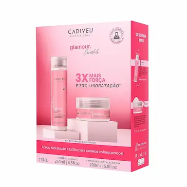Kit Cadiveu Professional Essentials Glamour Hidratante e Fortalecedor Shampoo 250ml + Máscara 200ml