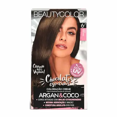 Coloração Creme Vegana Beautycolor Chocolates Especiais 6.7 Chocolate Suíço