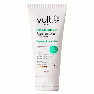 Creme Hidratante Desodorante Corporal Vult Corpo Hidraluronic Glicerina Reparação Imediata Áreas Secas 150ml