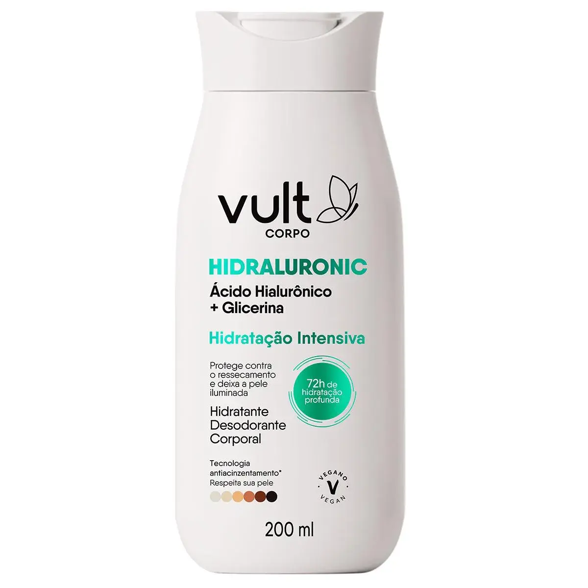 Hidratante Desodorante Corporal Vult Corpo Hidraluronic Glicerina 200ml