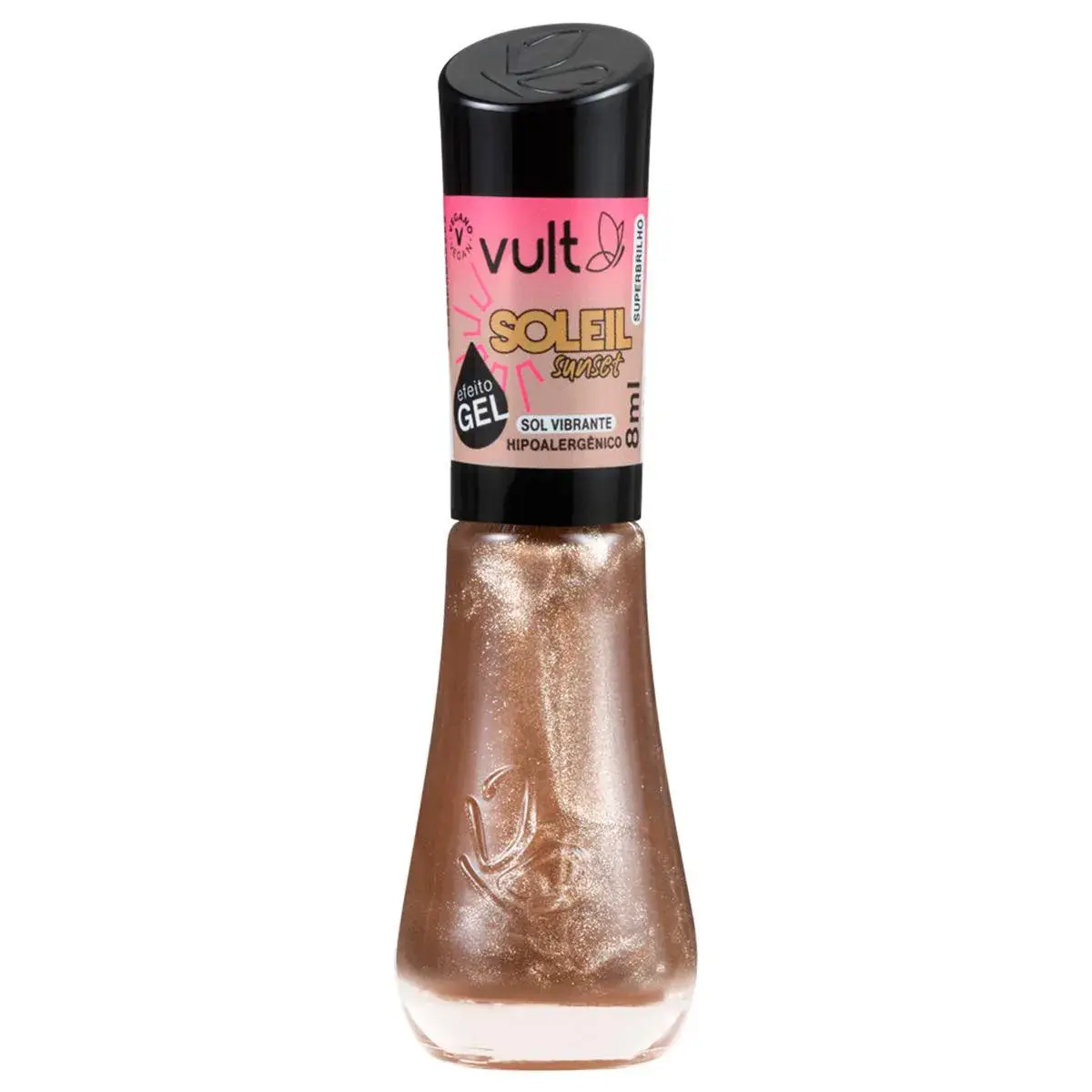 Esmalte Superbrilho Vult 5 Free Soleil Sunset Efeito Gel 8ml - Sol Vibrante