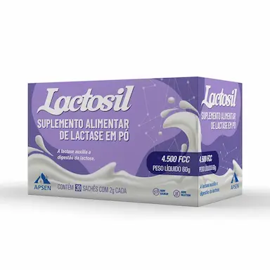 Suplemento Alimentar de Lactase Lactosil 4.500 FCC 30 sachês de 2g cada