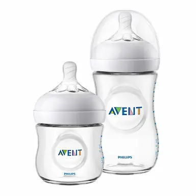 KIT 2 MAMADEIRAS PéTALA 125ML E 260ML PHILIPS AVENT TRANSPARENTE