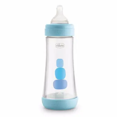 MAMADEIRA PERFECT 5 300ML FLUXO RáPIDO CHICCO AZUL