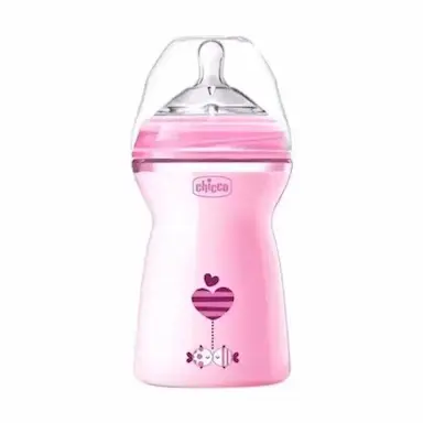 MAMADEIRA STEP UP 6M+ 330ML FLUXO RáPIDO CHICCO ROSA