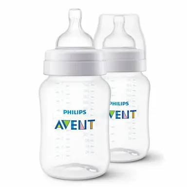 KIT 2 MAMADEIRAS ANTICóLICA 260ML PHILIPS AVENT TRANSPARENTE