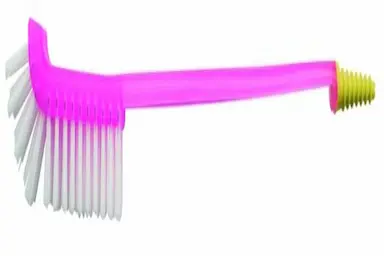 ESCOVA PARA MAMADEIRA COM LIMPA-BICOS ROSA