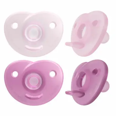 KIT 2 CHUPETAS SOOTHIE 0-3M DUPLA ROSA - PHILIPS AVENT