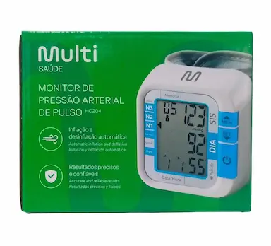 APARELHO DE PRESSãO DIGITAL DE PULSO MULTILASER HC204