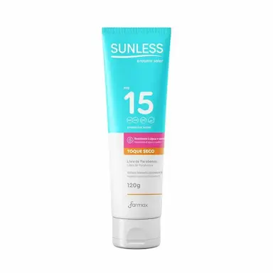 PROTETOR SOLAR SUNLESS FPS15 120G FARMAX