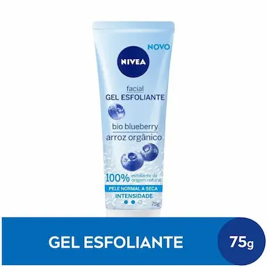 NIVEA GEL ESFOLIANTE FACIAL ARROZ E BLUEBERRY 75G