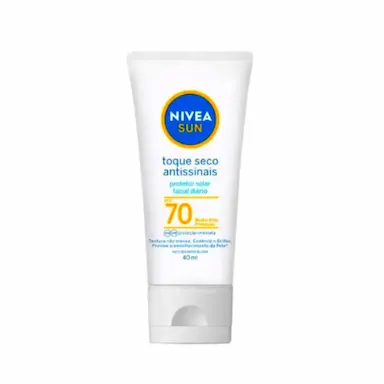 PROTETOR SOLAR FACIAL TOQUE SECO ANTISSINAIS FPS70 - 40ML NIVEA SUN